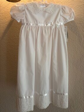 White Baptism dress 6 Month Girls Newborn
